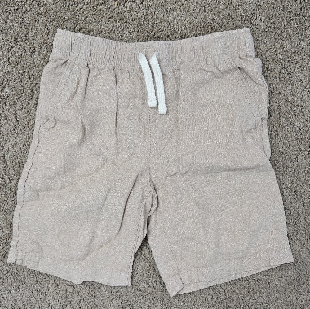 Old Navy Boys Khaki Linen Shorts